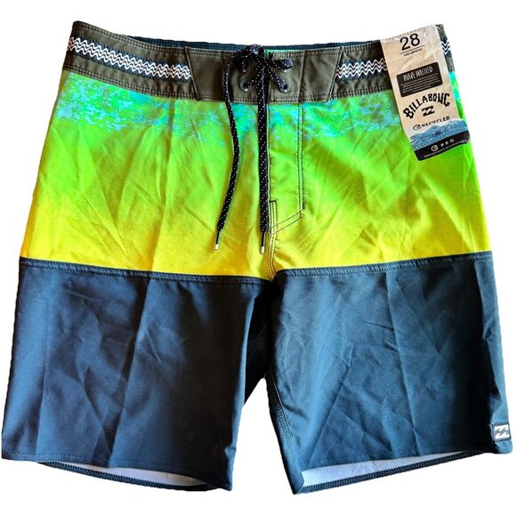 NWT Billabong Mens 28 Recycler Fifty 50 Pro Board Shorts Swim Trunks 10" Inseam - Picture 1 of 6